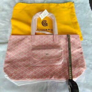 Goyard St. louis Tote Bag in Pink& Pouch Wallet